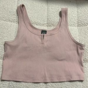 pink cropped tank